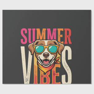 Papier Cadeau Lunettes de soleil pour chien Summer Vibes