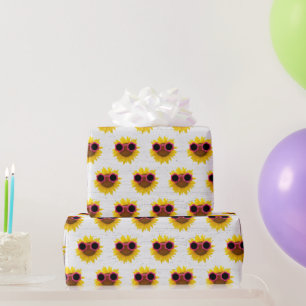 Papier Cadeau Lunettes De Soleil Sur Tournesol