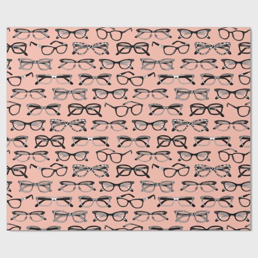 Papier Cadeau Lunettes de vue rose pâle, Lunettes de vue, Vêteme (Plat)