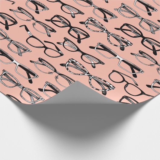 Papier Cadeau Lunettes de vue rose pâle, Lunettes de vue, Vêteme (Coin)