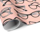 Papier Cadeau Lunettes de vue rose pâle, Lunettes de vue, Vêteme (Coin rond)