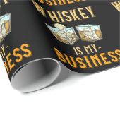 Papier Cadeau Lunettes de whisky Humour de boisson Bourbon (Coin rond)
