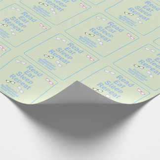 Papier Cadeau Lunettes Read Eat Sleep Repeat 