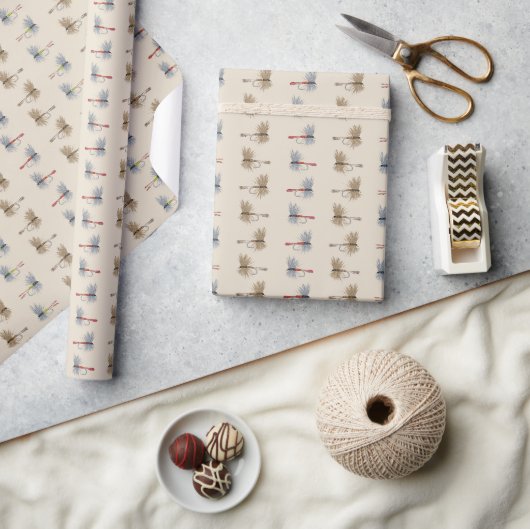 Papier Cadeau Lures de pêche à la mouche (Artisanat)