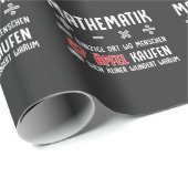 Papier Cadeau Lustiger Mathe Nerd Spruch Mathematik Schule (Coin rond)