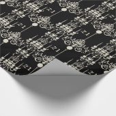 Papier Cadeau Lustre français crème beige noire (Coin)