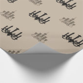 Papier Cadeau Lustres crèmes et noirs (Coin)