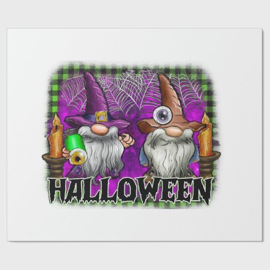 Papier Cadeau Lutin d'Halloween (Plat)