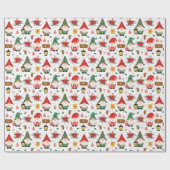 Papier Cadeau Lutins de Noël (Plat)