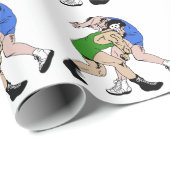 Papier Cadeau Lutte (Coin rond)