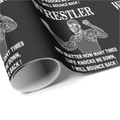 Papier Cadeau Lutte Inspirationnelle contre le lutteur (Coin rond)