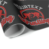 Papier Cadeau Lutter AJOUTER LE NOM Grappe Champion d'équipe (Coin rond)