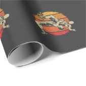 Papier Cadeau Lutteur de lutte rétro (Coin rond)