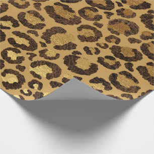 Papier Cadeau Lux animal d'Africain de miel de noir d'or blanc