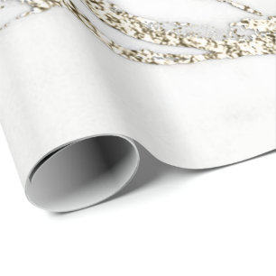 Papier Cadeau Lux blanc de pierre de marbre de parties
