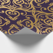 PAPIER CADEAU LUXE ÉLÉGANT OR NOIR ANNIVERSAIRE MARIAGE WRAP (Coin)