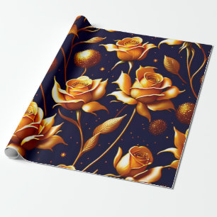 Papier Cadeau Luxe Gold Boho Rose Collection moderne