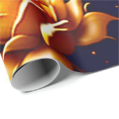 Papier Cadeau Luxe Gold Boho Rose Collection moderne (Coin rond)