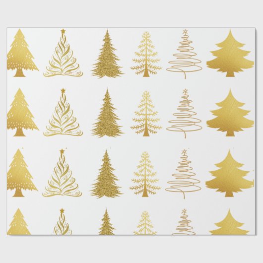 Papier Cadeau Luxe Gold Tree (Plat)