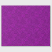 Papier Cadeau Luxe Moderne Élégant Amour Purple Coeur (Plat)