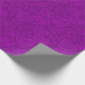 Papier Cadeau Luxe Moderne Élégant Amour Purple Coeur (Coin)