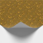 Papier Cadeau Luxe Moderne Elegant Parties scintillant Gold Hear (Coin)