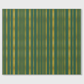 Papier Cadeau Luxe Moderne Green Gold Linen Texture Collection (Plat)