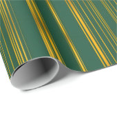 Papier Cadeau Luxe Moderne Green Gold Linen Texture Collection (Coin rond)