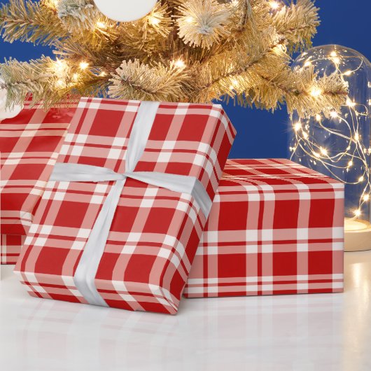 Papier cadeau Luxe Rouge Tartan Noël (Vacances)