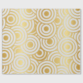 Papier Cadeau Luxe sans faille Blanc et Or 11 (Plat)