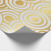 Papier Cadeau Luxe sans faille Blanc et Or 11 (Coin)