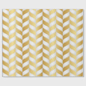 Papier Cadeau Luxe sans faille Blanc et Or 9 (Plat)