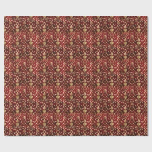 Papier Cadeau Luxueux Motif de papier numérique de Noël (Plat)