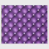 Papier Cadeau Luxueux Motif Tufted Diamond violet (Plat)