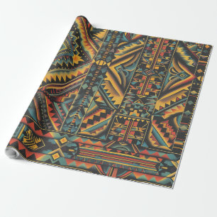 Papier Cadeau Luxueux Turquoise "Centuries-Old Geometry Elegance