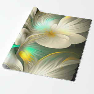 Papier Cadeau Luxueux Vert Or