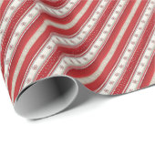 Papier Cadeau Luxury Candy Cane Stripe Christmas Wrapping Paper (Coin rond)