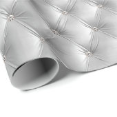 Papier Cadeau Luxury Soft Grey Faux Velvet (Coin rond)