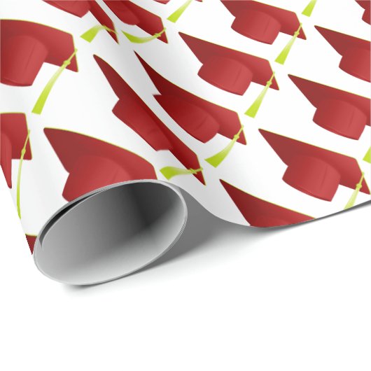 Papier Cadeau Lycée, Collège Casquette rouge Motif (Coin rond)