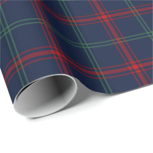 Papier Cadeau Lynch Clan Tartan Irlandais Motif Plaid