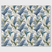 Papier Cadeau Lys de la vallée et Hawthorn modèle floral (Plat)