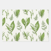 Papier Cadeau Lys de la Vallée Fleurs et Botanique Feuille (Devant 2)