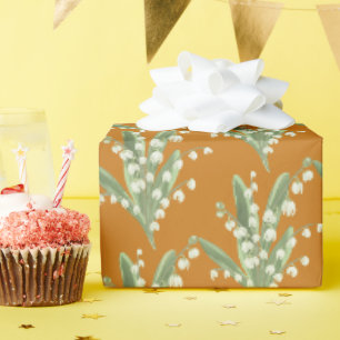 Papier Cadeau Lys de la vallée Floral
