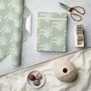 Papier Cadeau Lys de la vallée Floral