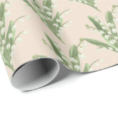 Papier Cadeau Lys de la vallée Floral (Coin rond)