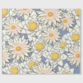 Papier Cadeau Lys de lotus motifs à fleurs (Plat)