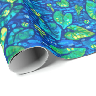 Papier Cadeau Lys de vache, étang d'été de Spatterdock Modèle fl