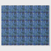 Papier Cadeau Lys d'eau bleu Claude Monet (Plat)