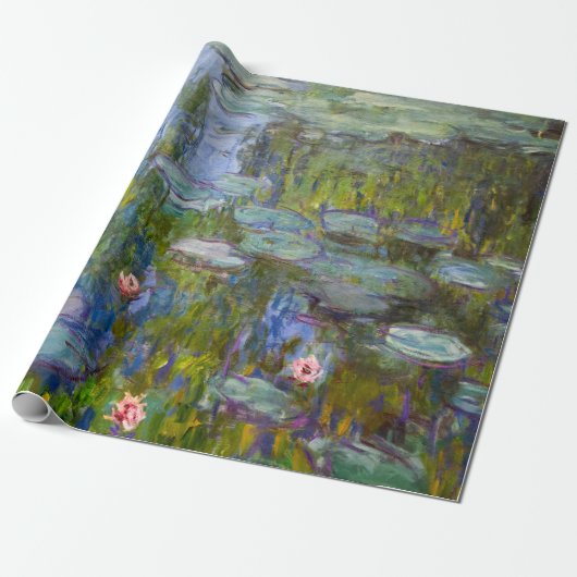 Papier Cadeau Lys d'eau Claude Monet (Déroulé)