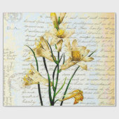 Papier Cadeau lys et écriture (Plat)